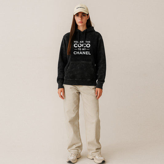 'Coco to my Chanel' Unisex Acid Washed Hoodie
