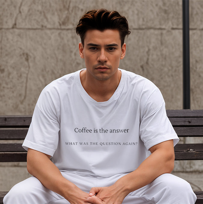 Unisex Caffeine pun Oversized T-Shirt