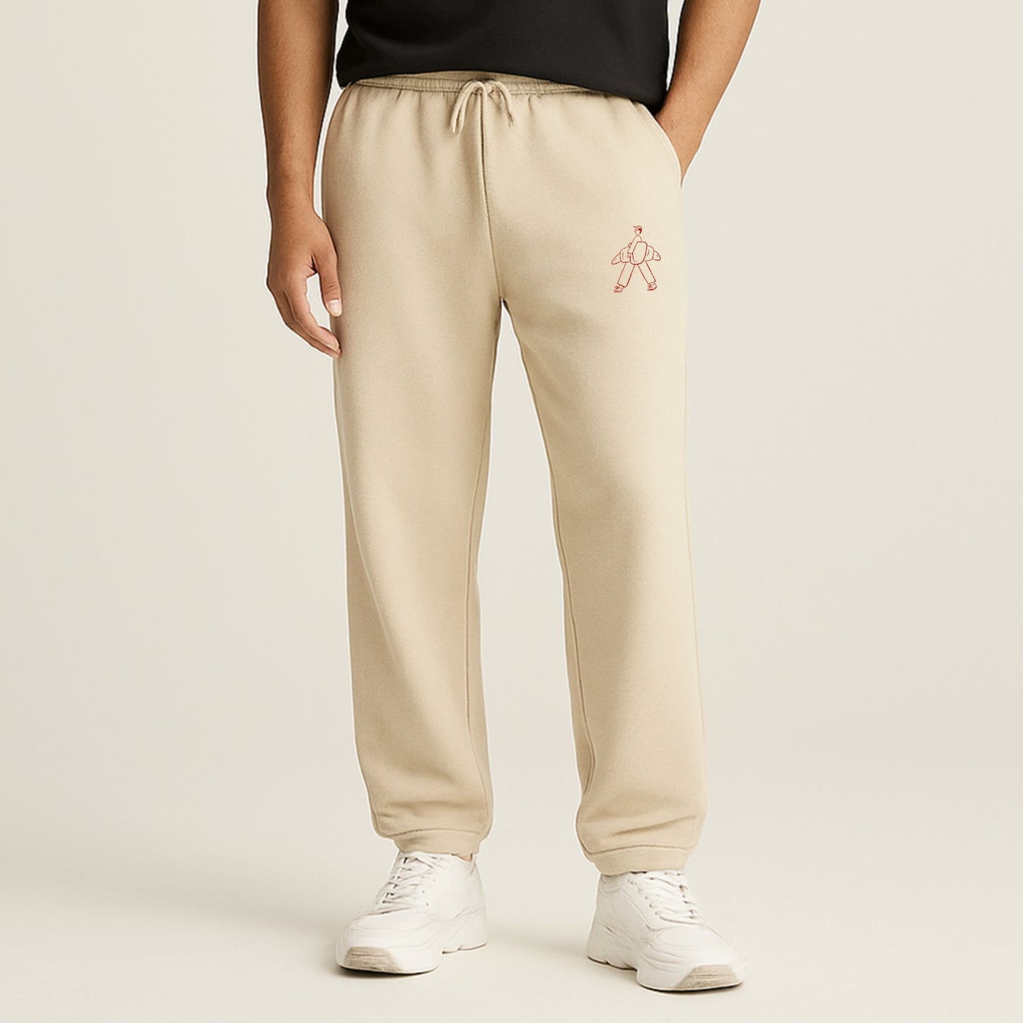 'Croissant Man' Pocket Print Unisex Sweatpants