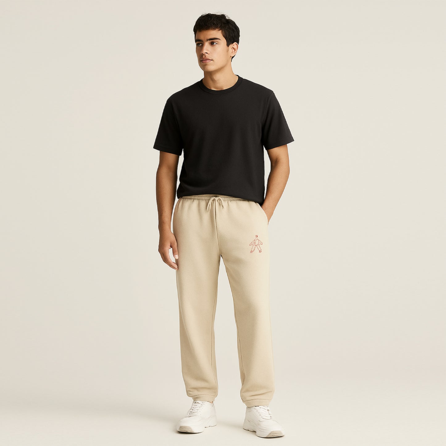 'Croissant Man' Pocket Print Unisex Sweatpants