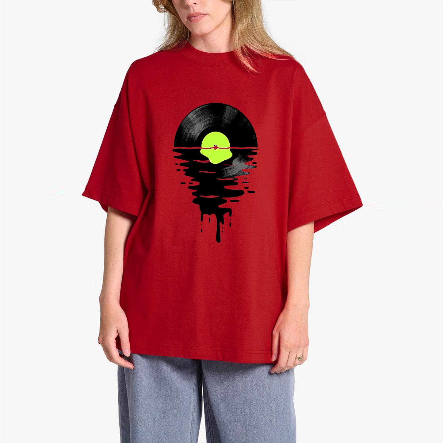 Disc graphic Glow in the Dark Oversized Unisex T-Shirt