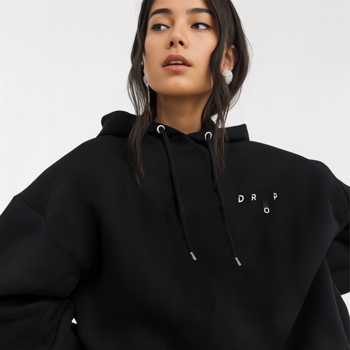 'Drop' graphic Oversized Hoodie