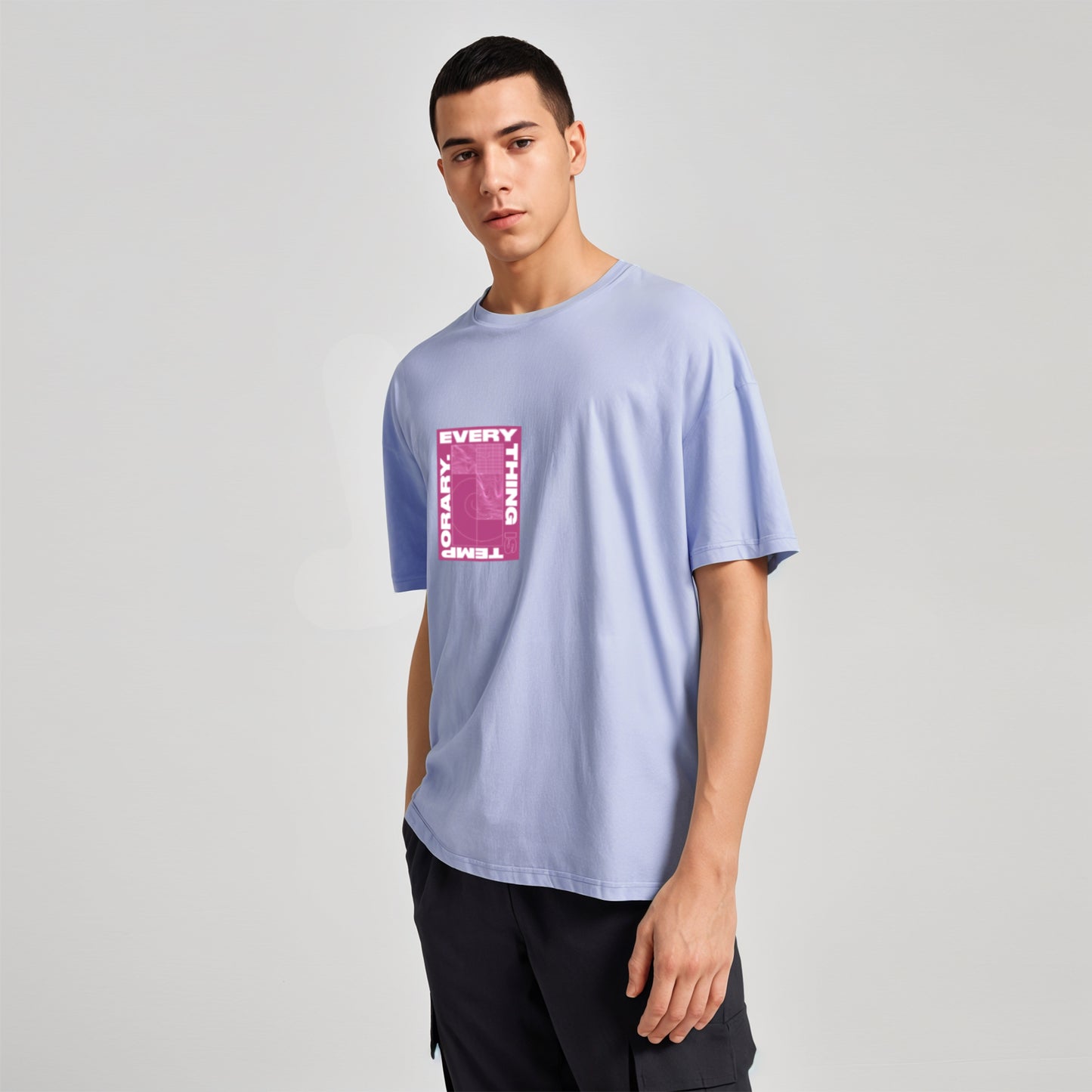 'Everything is temporary' Oversized Unisex Cotton T-Shirt