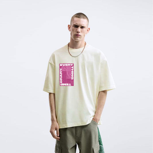 'Everything is temporary' Oversized Unisex Cotton T-Shirt