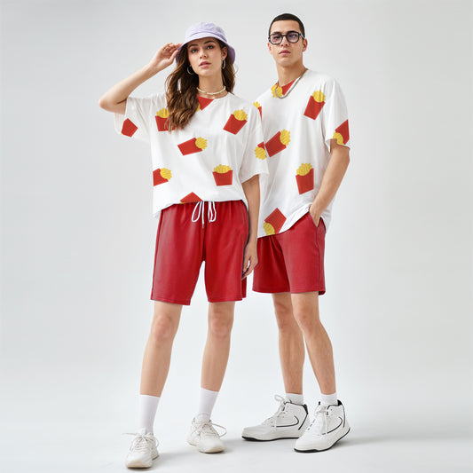 ‘Fries’ Graphic All Over Print Oversized Unisex T-Shirt