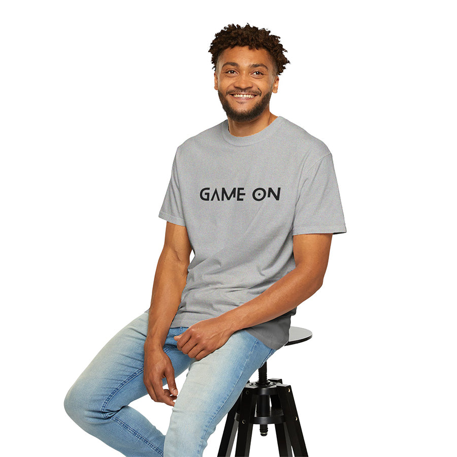 'Game On' puff print Oversized Unisex T-Shirt