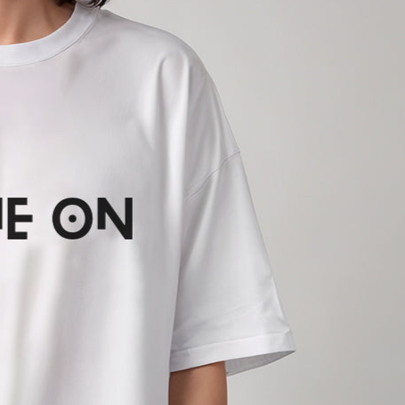 'Game On' puff print Oversized Unisex T-Shirt