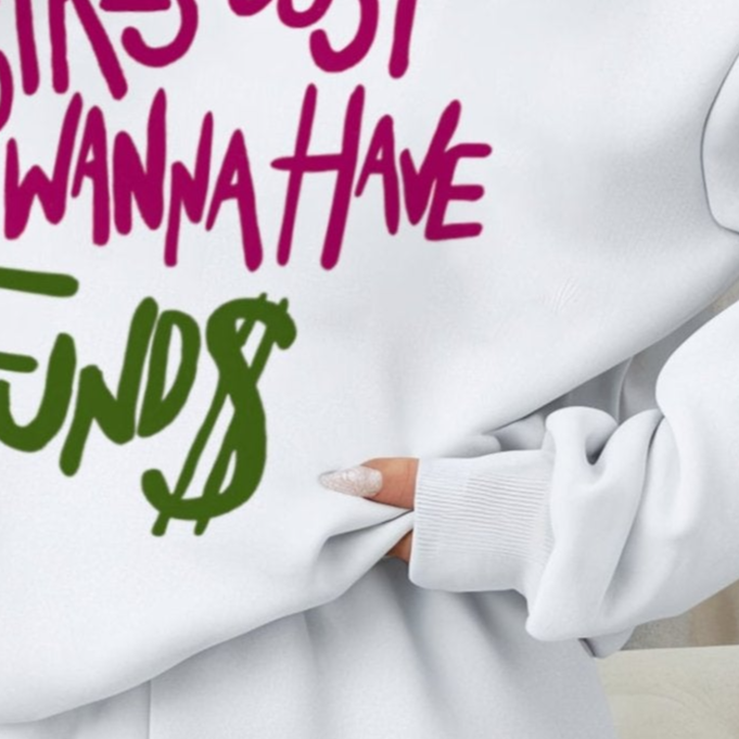 'Girls just wanna have Funds' Oversized Sweatshirt