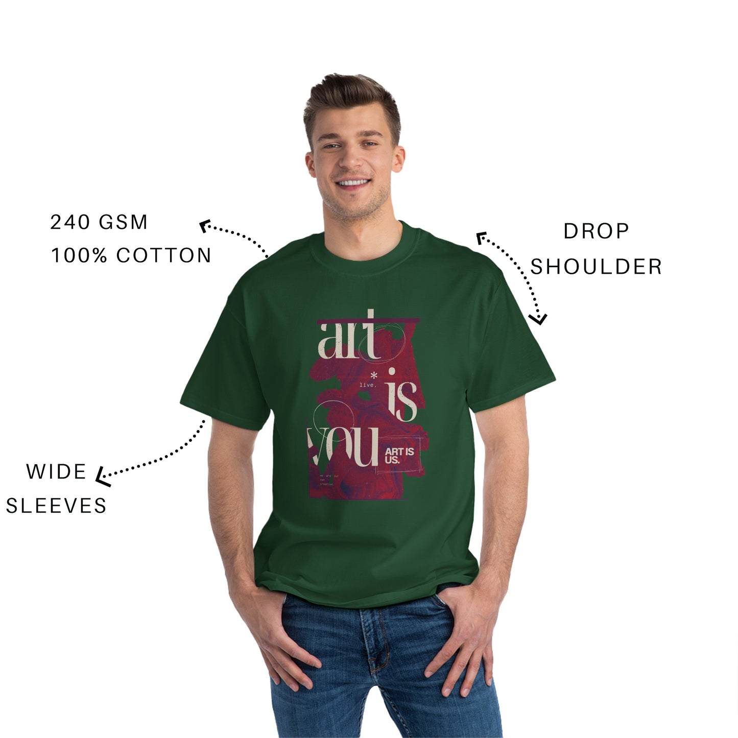 'Art is you' graphic relaxed fit T-Shirt