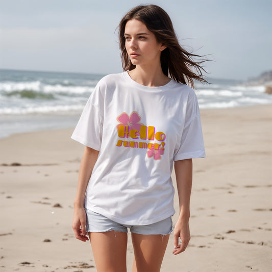 'Hello Summer' oversized unisex T-Shirt