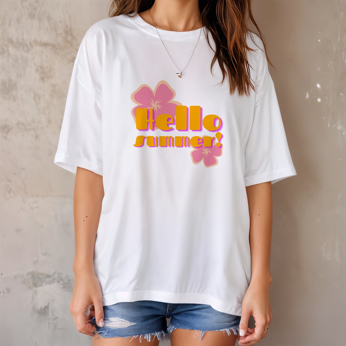 'Hello Summer' oversized unisex T-Shirt