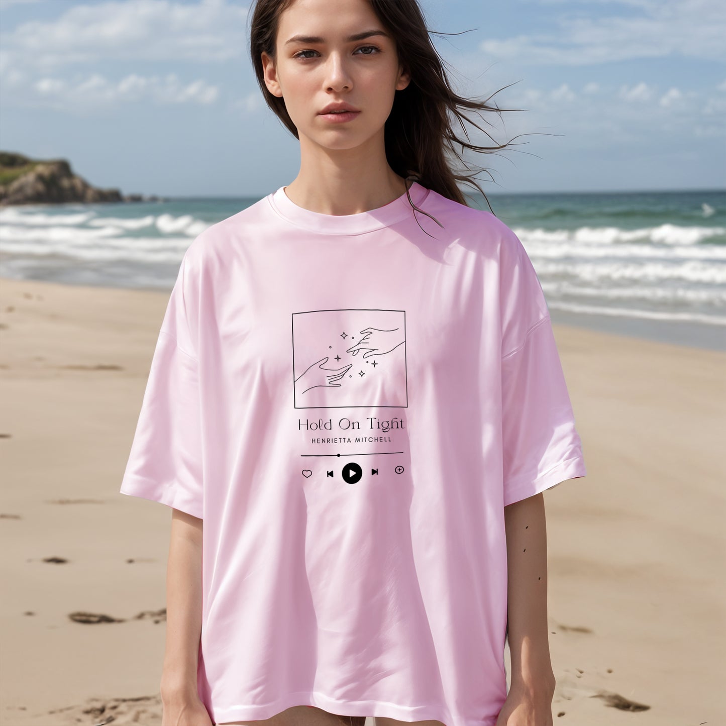 'Hold on Tight' Unisex Oversized T-Shirt