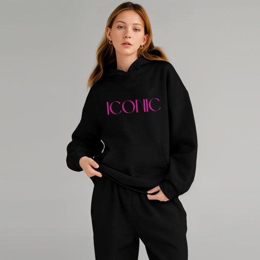 The 'ICONIC' Black oversized Hoodie