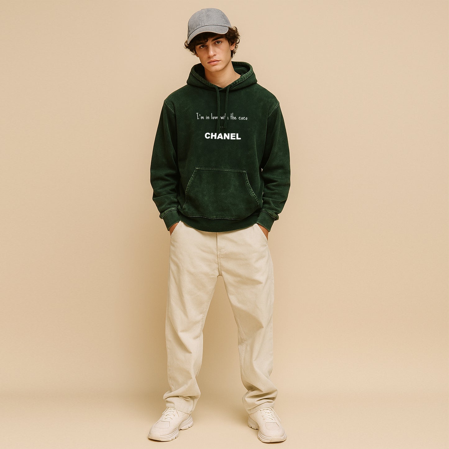 'In love with the Coco' Unisex Acid Washed Hoodie