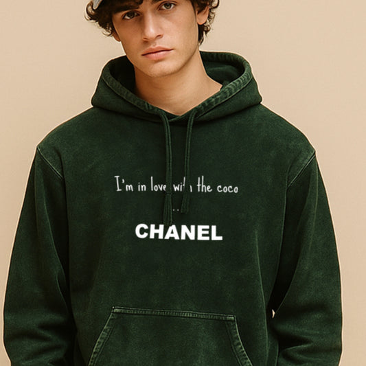 'In love with the Coco' Unisex Acid Washed Hoodie