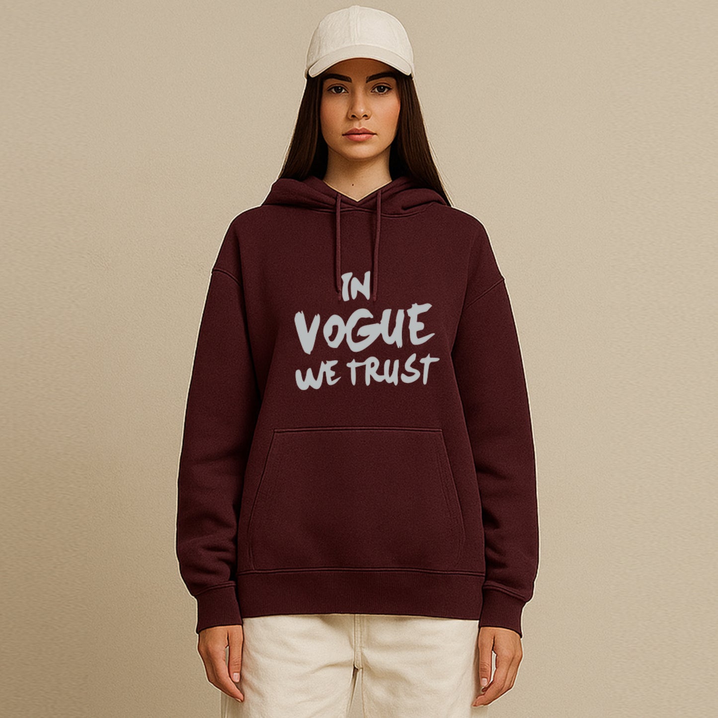 'In Vogue we Trust' Unisex Oversized Hoodie
