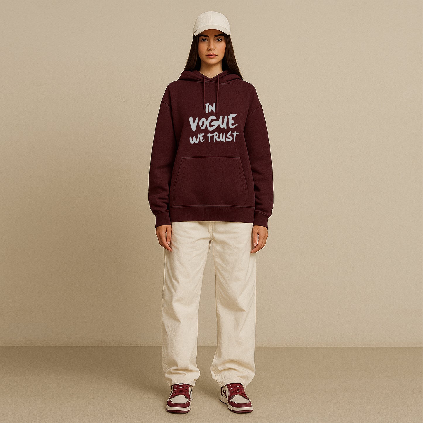 'In Vogue we Trust' Unisex Oversized Hoodie