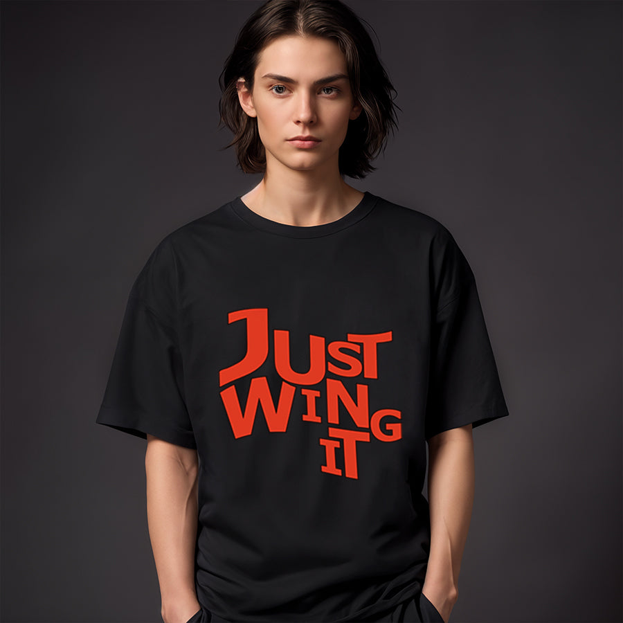 'Just wing it' oversized Unisex T-Shirt