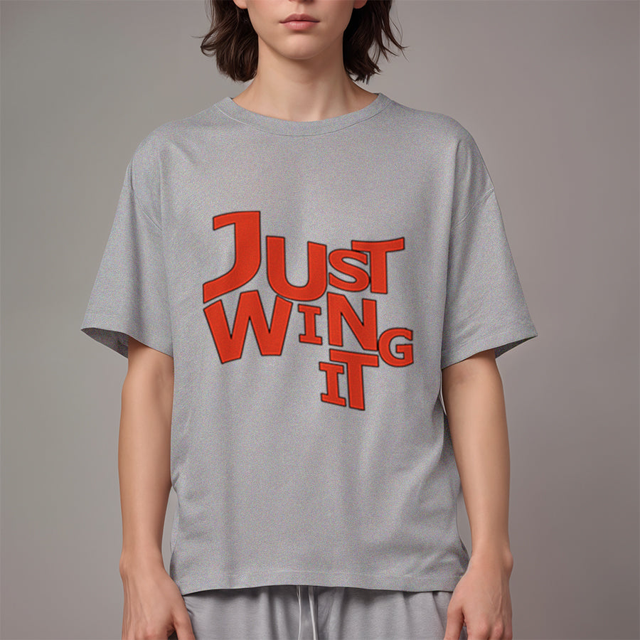 'Just wing it' oversized Unisex T-Shirt