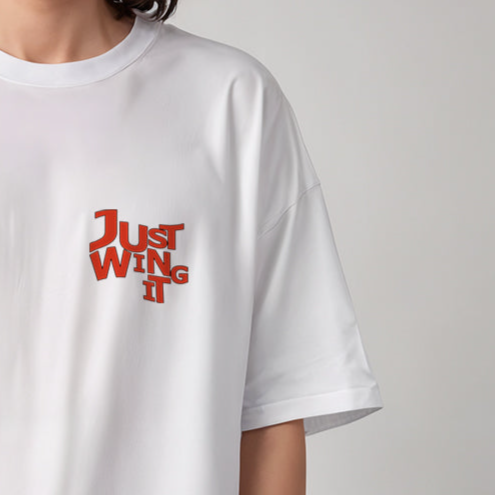 'Just Wing It' oversized unisex T-Shirt