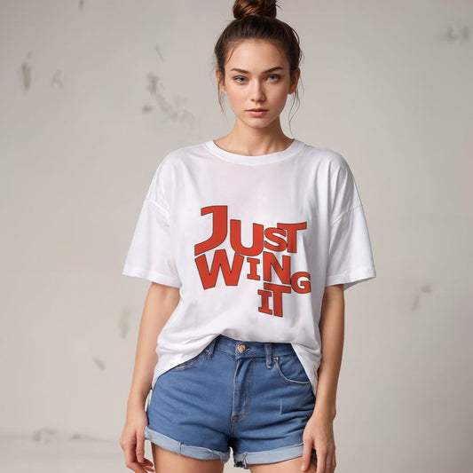 'Just wing it' oversized Unisex T-Shirt