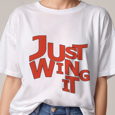 'Just wing it' oversized Unisex T-Shirt