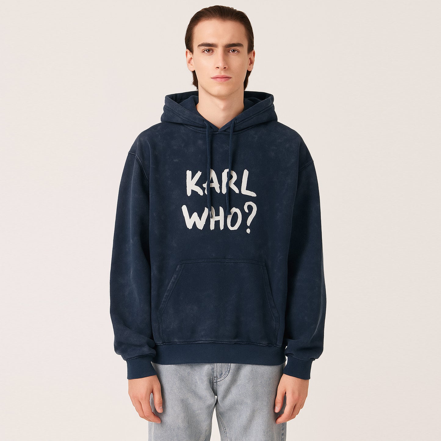 'Karl Who?' Unisex Acid Washed Hoodie