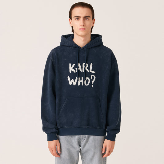 'Karl Who?' Unisex Acid Washed Hoodie