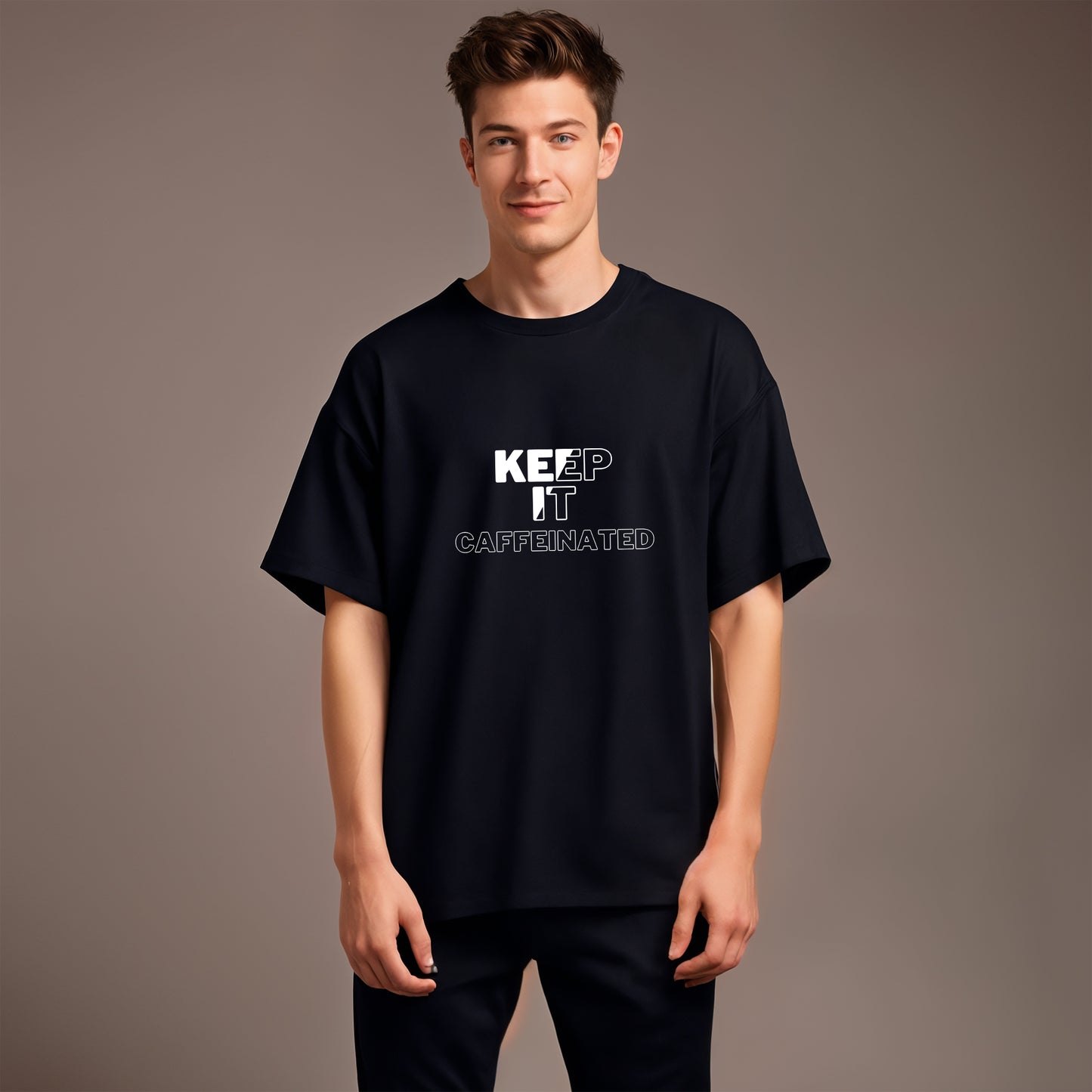 'Keep it caffeinated' Oversized T-Shirt