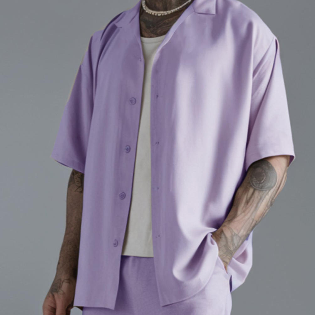 Classic Lavender Bowling Shirt