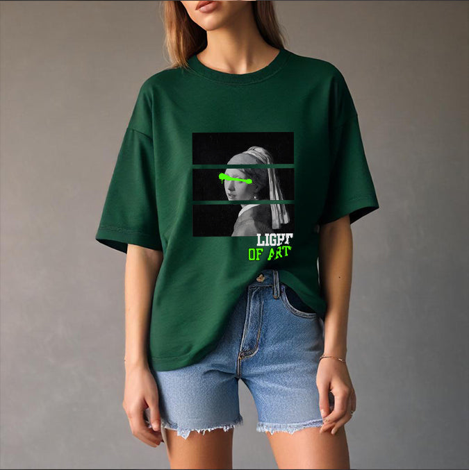 'Light of Art' graphic Oversized T-Shirt