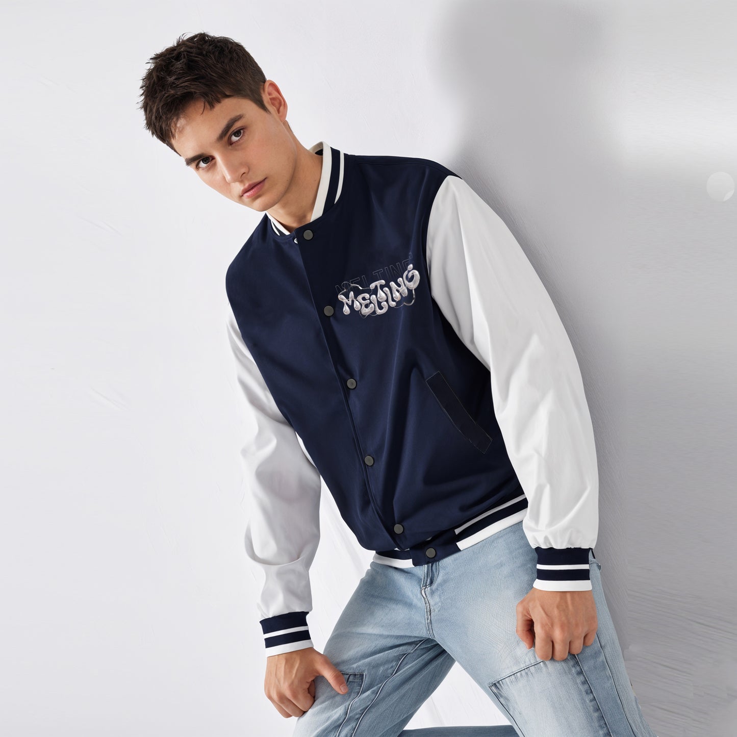 'Melting' graphic Unisex Varsity Jacket