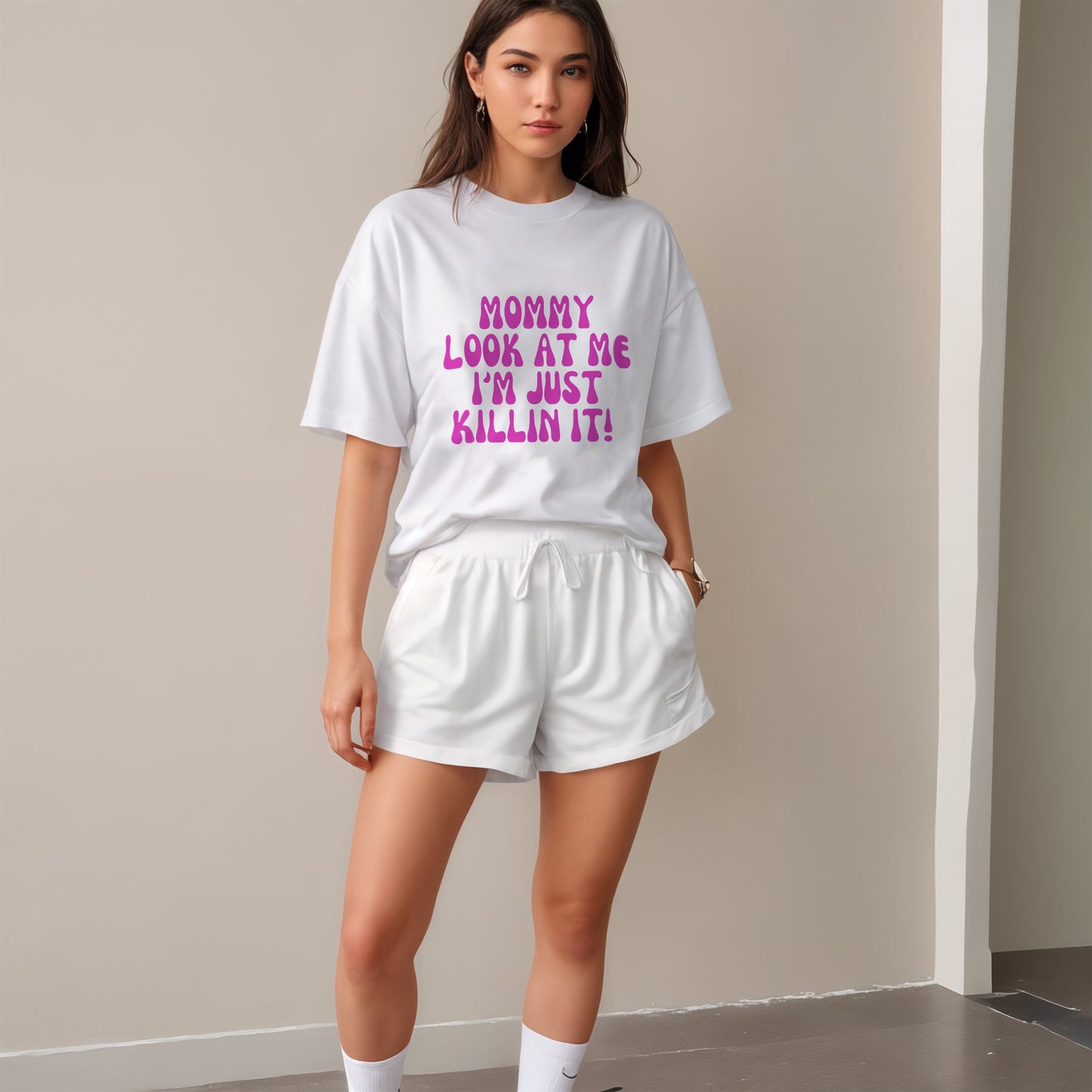 'Mommy look at me, I'm just killin it' Oversized T-Shirt