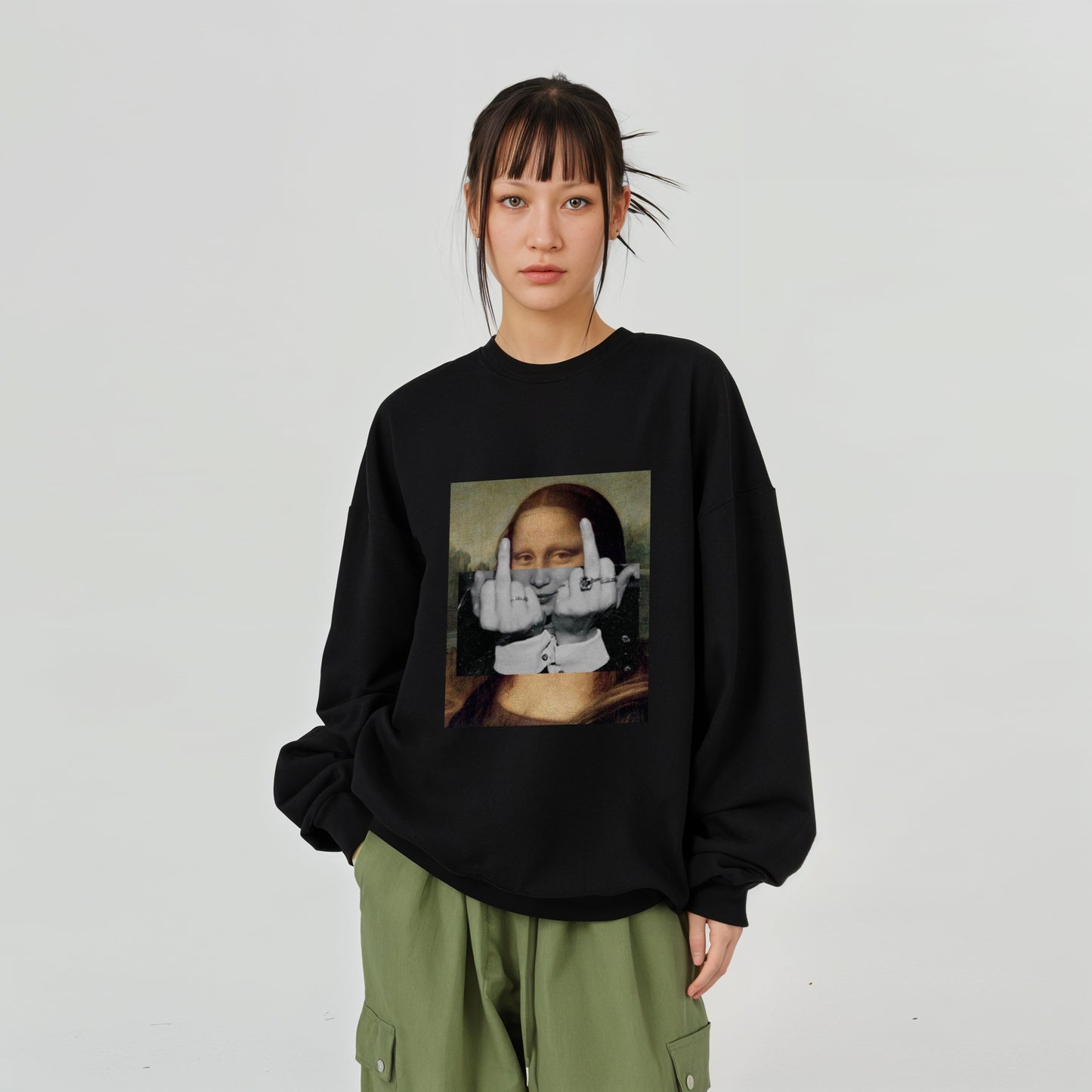 Monalisa graphic Oversized Unisex Sweatshirt