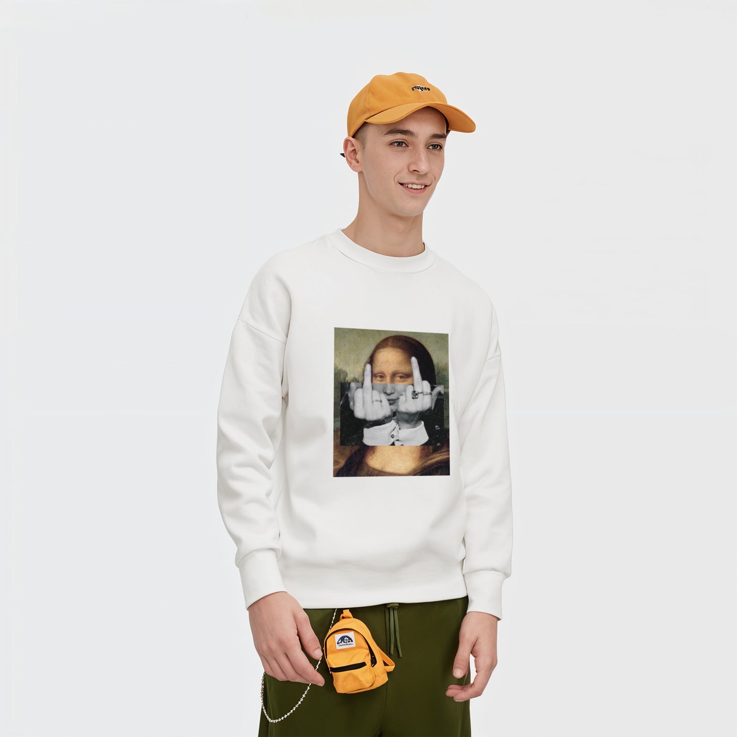 Monalisa graphic Oversized Unisex Sweatshirt