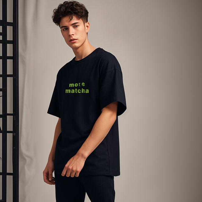 'More Matcha' print Oversized T-Shirt