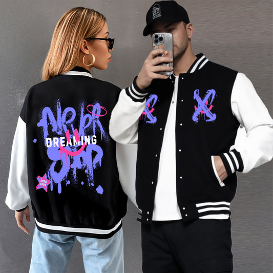 'Never Stop Dreaming' Unisex Varsity Jacket