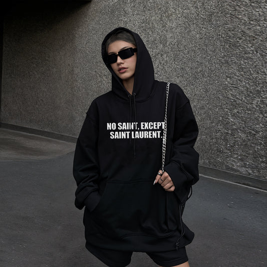 'No Saint except Saint Laurent' Oversized Unisex Hoodie