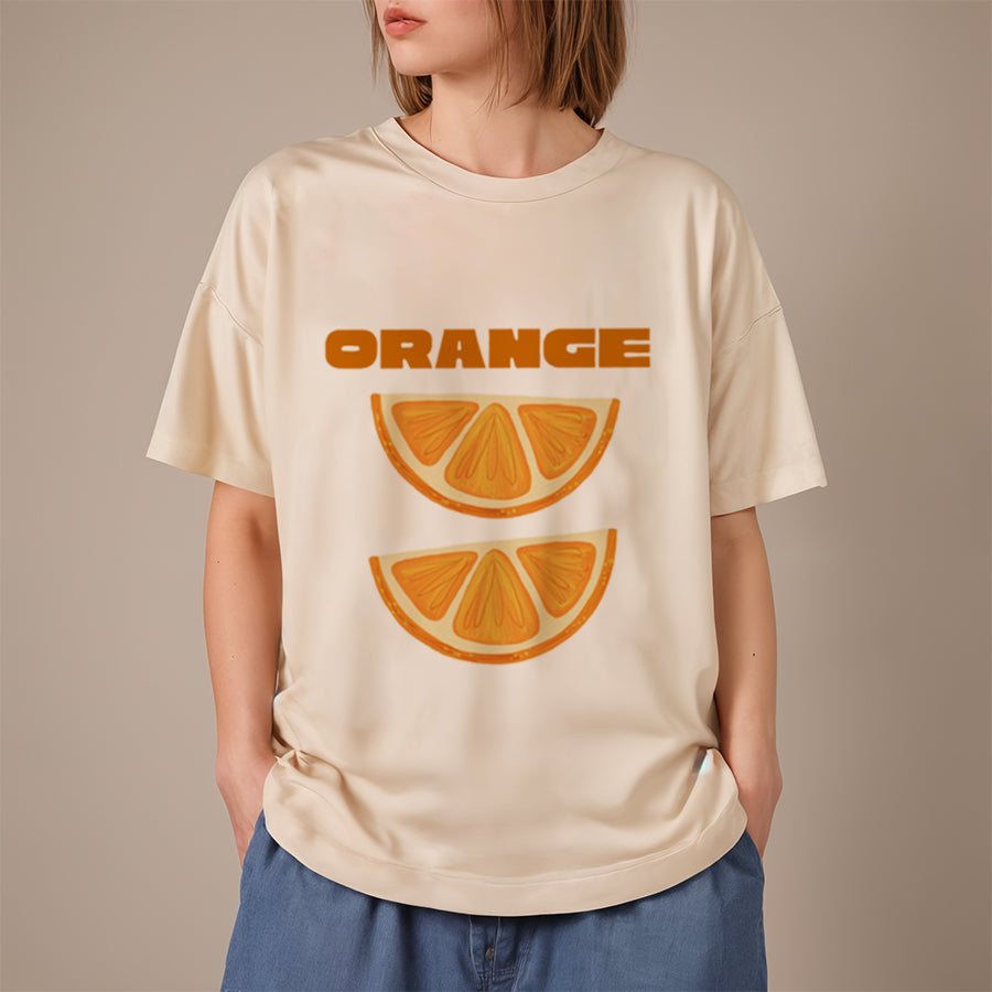 'Orange' graphic oversized unisex T-Shirt