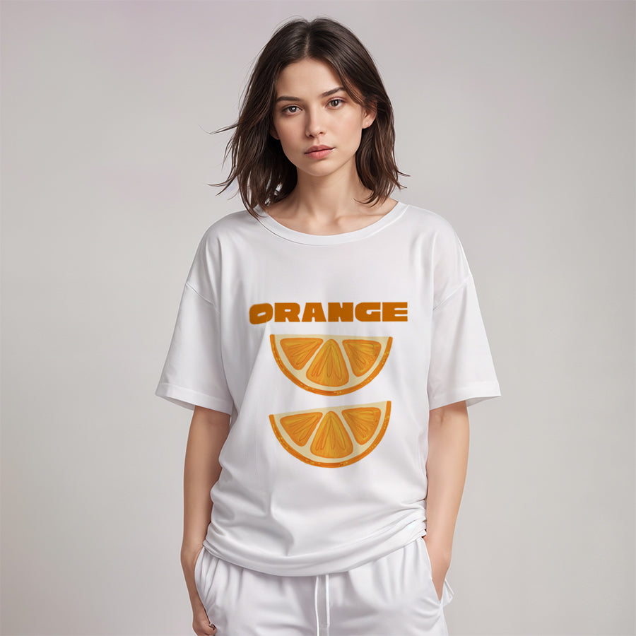 'Orange' graphic oversized unisex T-Shirt