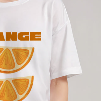 'Orange' graphic oversized unisex T-Shirt