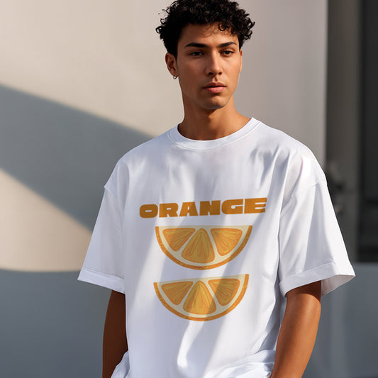 'Orange' graphic oversized unisex T-Shirt