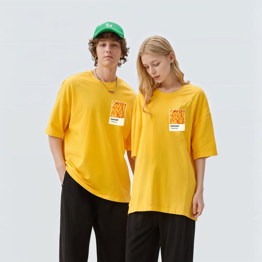'Pantone' Fries graphic Oversized Unisex T-Shirt
