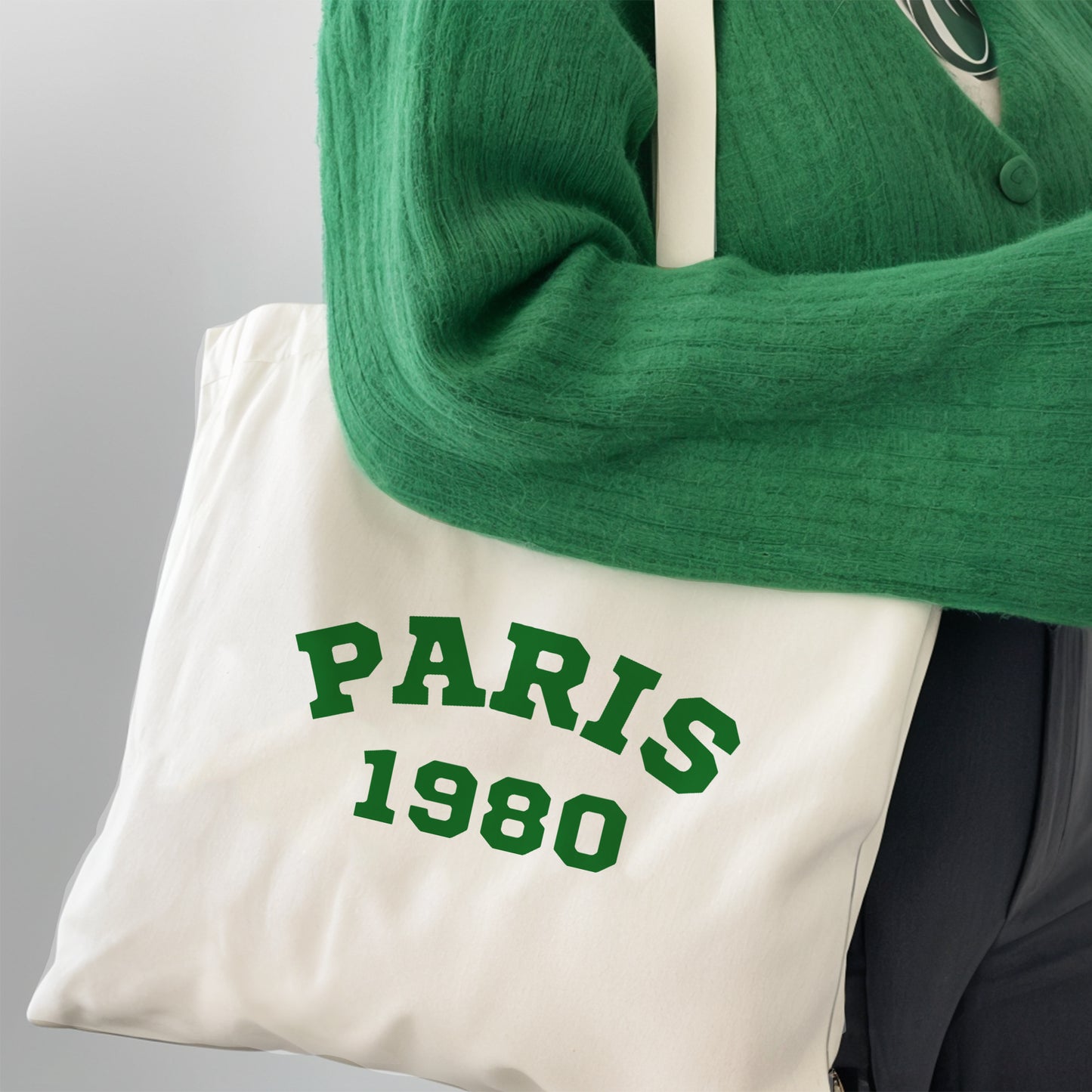 'Paris' functional large cotton tote bag