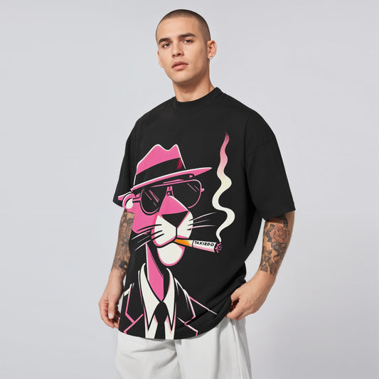 1 Pink Panther All over graphic print Oversized T-Shirt