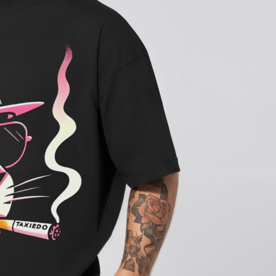 1 Pink Panther All over graphic print Oversized T-Shirt