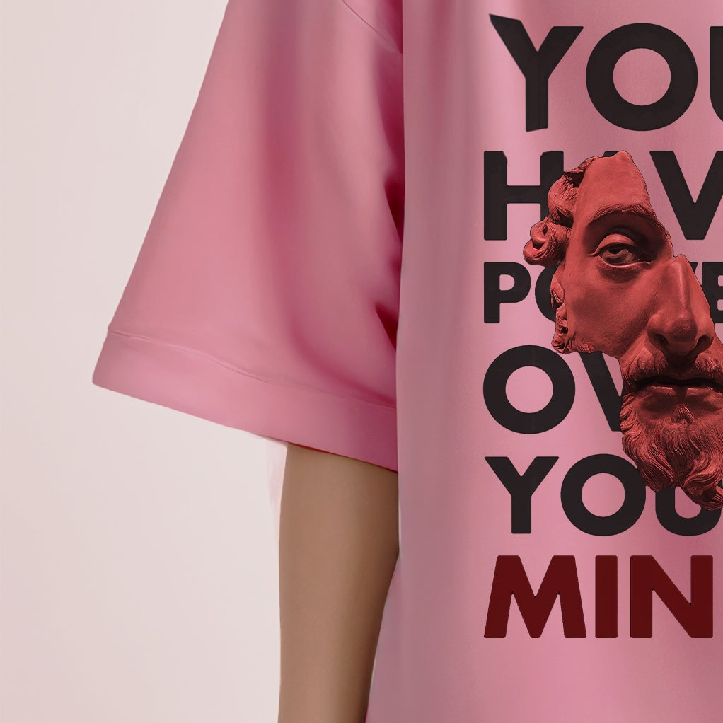 'Power over your mind' Unisex Oversized Terry Cotton T-Shirt