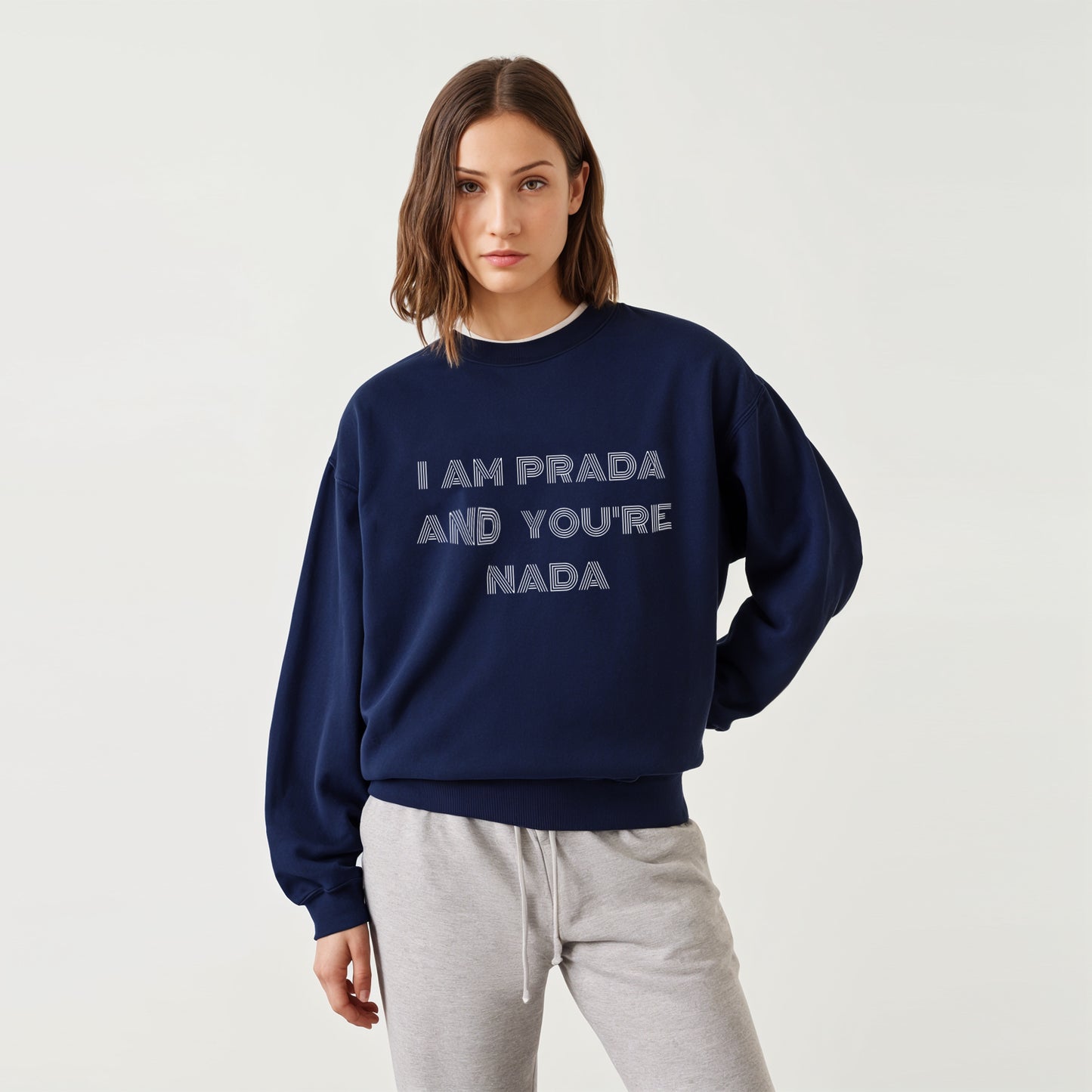 '1' The PRADA NADA Unisex Oversized Sweatshirt