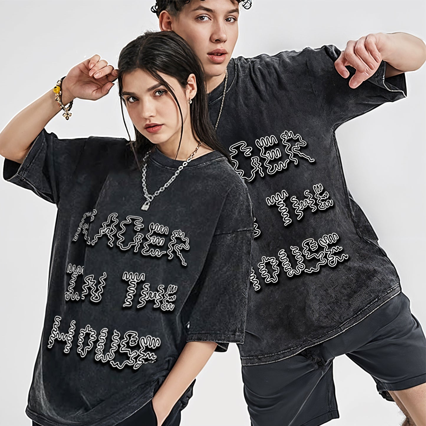 'Rager in the House' Oversized Unisex Acid Wash T-Shirt