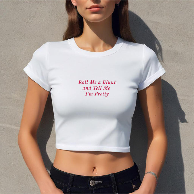 'Roll me a blunt' Crop Top